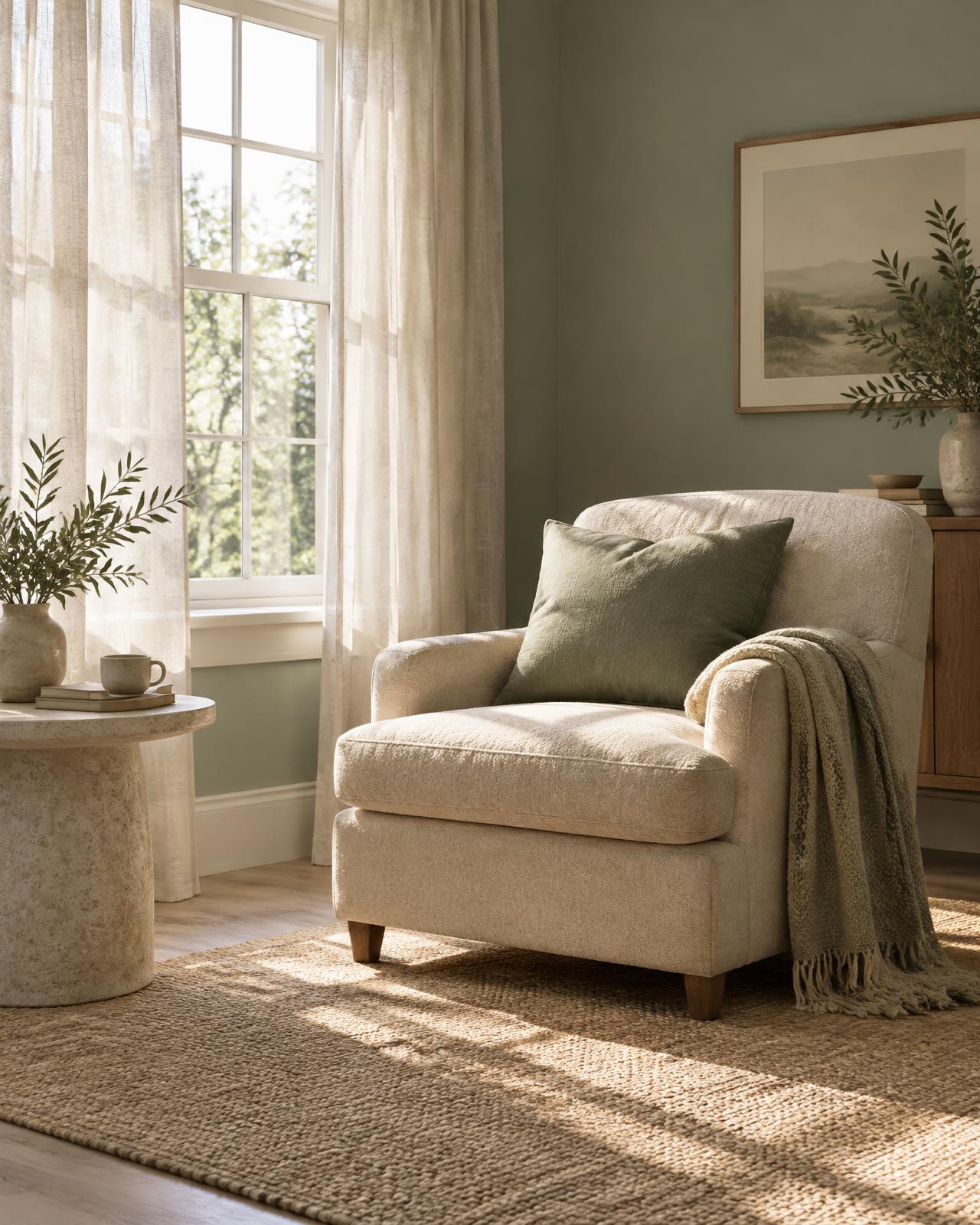 Calm, softly lit interior